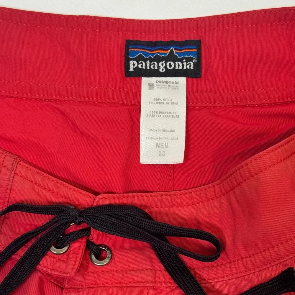 Patagonia Men’s Orange Board Shorts – Swim Trunks Size 33